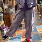 Linen Harem Pants Light Purple - One Size