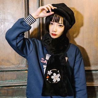 Embroidered Sakura Scarf