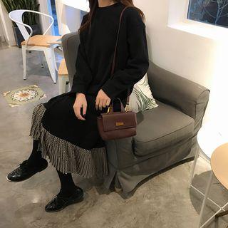 Mock-two Loose-fit Midi Pullover Dress