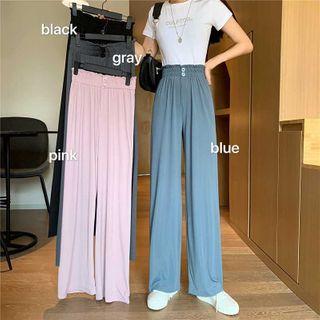 Plain Wide-leg Pants / Camisole Top