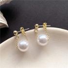 Faux Pearl Dangle Earring 1 Pair - Earring - Faux Pearl - White - One Size