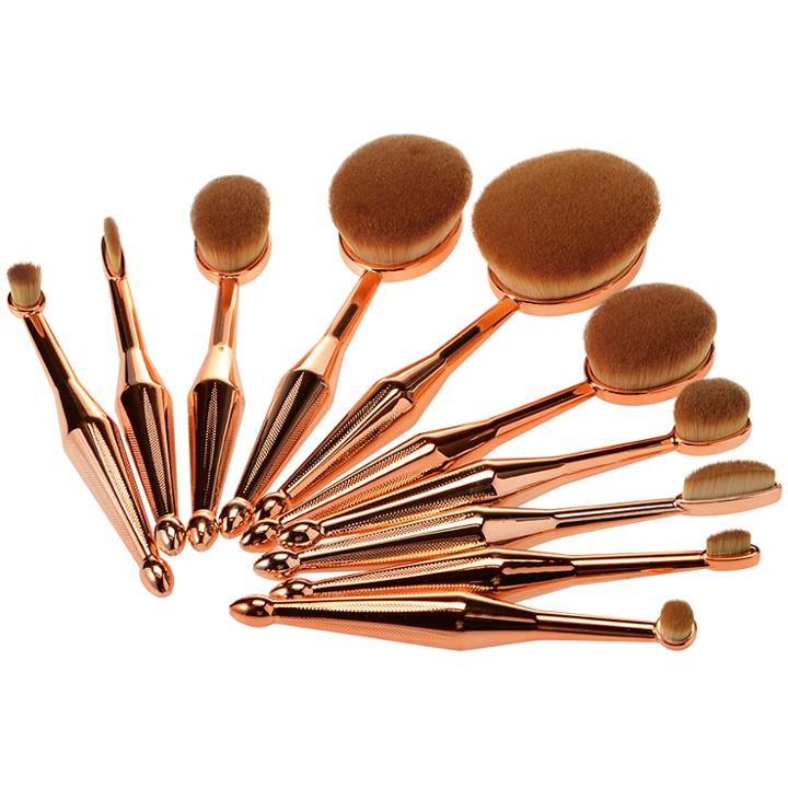 Mythss - Tooth Make Up Brush Set (gold) 10 Pcs 10 Pcs