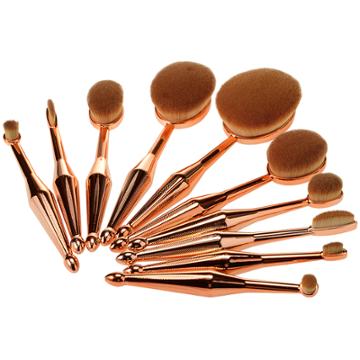 Mythss - Tooth Make Up Brush Set (gold) 10 Pcs 10 Pcs