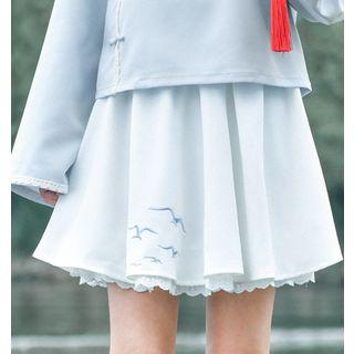 Embroidery Mini Skirt