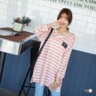 Stripe Longline Loose Sweatshirt