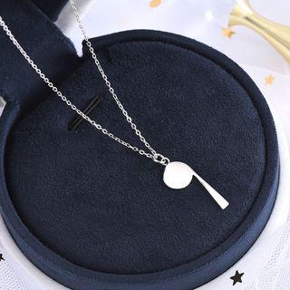 Whistle Pendant Necklace Ns361 - White - One Size