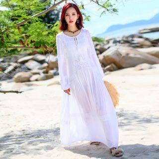 Long-sleeve Maxi Sun Dress (various Designs)