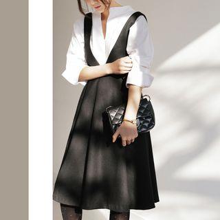 Plain A-line Jumper Dress
