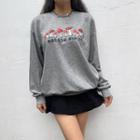 Long Sleeve Mushroom Graphic And Lettering Top