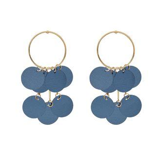 Disc Fringed Hoop Earring