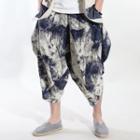 Printed Crop Baggy Pants