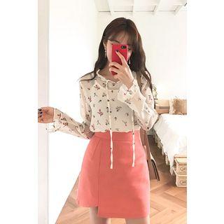 Cutout-hem A-line Miniskirt