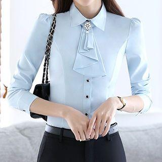 Embellished Long-sleeve Shirt / Skinny Pants