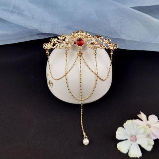 Traditional Chinese Crown Headpiece N39 - Gold - One Size