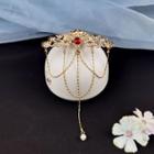 Traditional Chinese Crown Headpiece N39 - Gold - One Size
