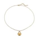 Alloy Scallop Pendant Necklace Gold - One Size