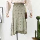 Dotted Asymmetric Skirt