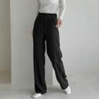 Stitched Textured Wide-leg Pants