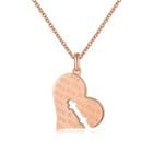 925 Sterling Silver Plated In Rose Golden Tone Heart Necklace (16)