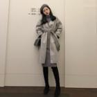 Plain Open Front Coat With Sash