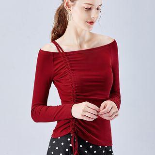 Cold Shoulder Dance Long-sleeve Top