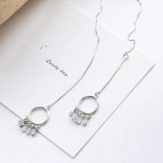 Tasseled Hoop Drop Earring