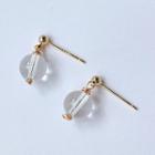 Faux Crystal Bead Alloy Dangle Earring 1 Pair - Gold - One Size