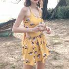 Printed Cut Out Swim Dress