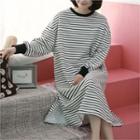 Oversized Striped Long Pullover Dress
