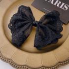 Bow Lace Hair Clip Black - One Size