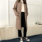 Plain Lapel Woolen Long-sleeve Jacket