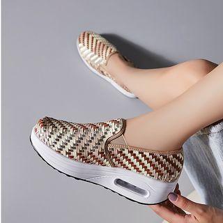 Woven Platform Sneakers