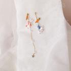 Non-matching Alloy Rabbit Dangle Earring 1 Pair - As Shown In Figure - One Size