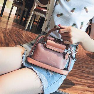 Top Handle Transparent Crossbody Bag With Pouch