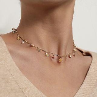 Flower Alloy Choker