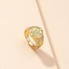 Embossed Alloy Ring Gold - One Size