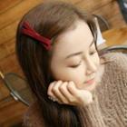 Bow Hair Clip 6026 - Floral - Black - One Size