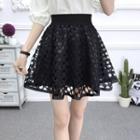 A-line Perforated Mini Skirt
