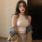 Cropped Racerback Halter Top