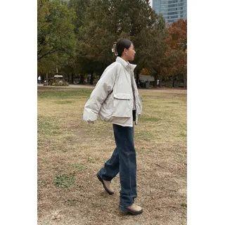 Couple Flap-pocket Padded Jacket