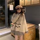 V-neck Toggle Jacket / Plaid Shirt