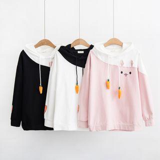 Two Tone Rabbit Print Hoodie/t-shirt