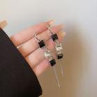 Rhinestone Alloy Dangle Earring 1 Pair - S925 Silver Needle - Silver - One Size