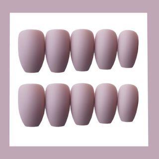 Pointed Nail Art False Nail 409 - Pink - One Size