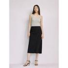 Zip-back Slit-front Skirt