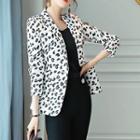 Leopard Print Blazer / Slim-fit Dress Pants / Camisole
