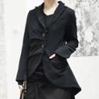 Asymmetric Crinkled Blazer