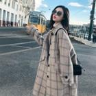 Plaid Buttoned Wool Coat
