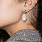 Pearl Alloy Earring 1 Pc - S925 Silver Needle - Gold - One Size