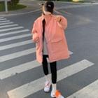 Plain Padded Jacket Reversible - Pink & Black - One Size